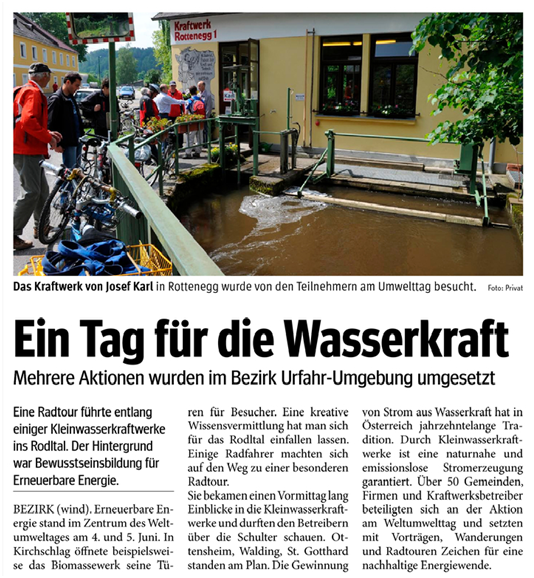 Tag der Wasserkraft